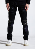 EMBELLISH LUKE BIKER DENIM (BLACK DISTRESSED) EMBSP121-101