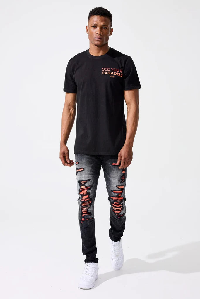 JORDAN CRAIG ROSS FIT  SEE YOU IN PARADISE DENIM (INDUSTRIAL BLACK) JR3202